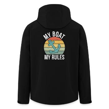 My Boat My Rules Funny Boating Captain Gift - Recycelte Männer Softshell-Jacke von Stanley/Stella - Schwarz - Hinten - AI Model Male 185 light (185cm)