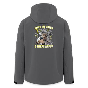 Funny Gaming Gamer Cat - Recycelte Männer Softshell-Jacke von Stanley/Stella - Anthrazit - Hinten - AI Model Male 185 light (185cm)