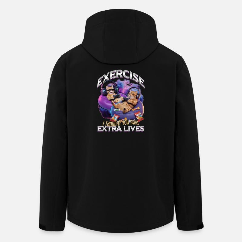 Funny Gaming Gamer Cat - Recycelte Männer Softshell-Jacke von Stanley/Stella - Schwarz