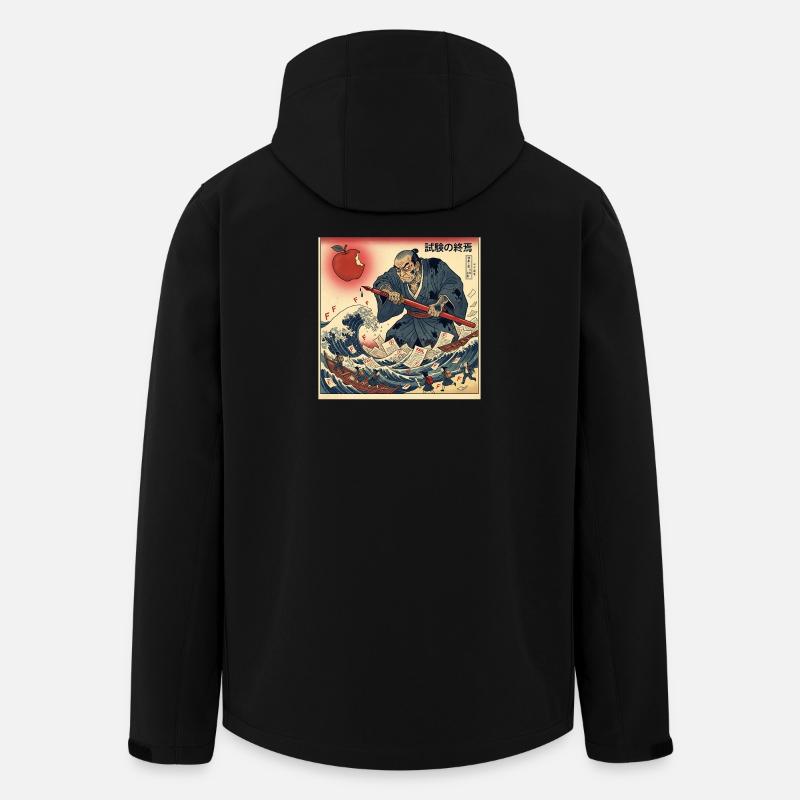 試験の終焉 Samurai Fight against school exams - Men’s Recycled Softshell Jacket by Stanley/Stella - black