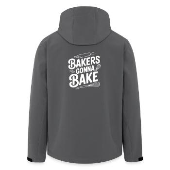 Bakers Gonna Bake - Men’s Recycled Softshell Jacket by Stanley/Stella - anthracite - Back - AI Model Male 185 light (185cm)