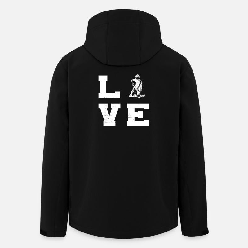 Iconisches Floorball Motiv - Recycelte Männer Softshell-Jacke von Stanley/Stella - Schwarz