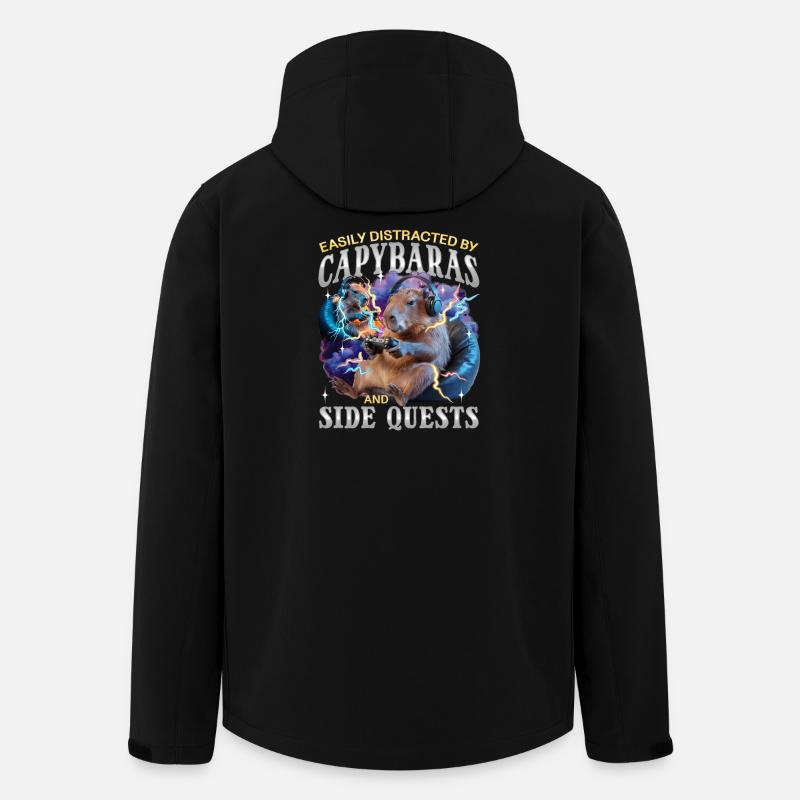 Funny Gaming Gamer Capybara - Recycelte Männer Softshell-Jacke von Stanley/Stella - Schwarz