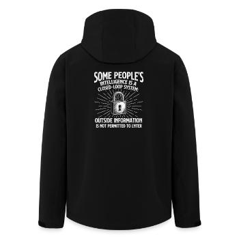 Mancher Intelligenz – geschlossener Sarkasmus - Recycelte Männer Softshell-Jacke von Stanley/Stella - Schwarz - Hinten - AI Model Male 185 light (185cm)