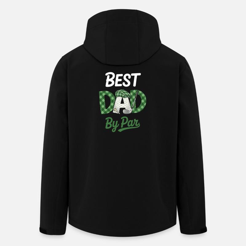 Best Dad By Par Golf Vater - Recycelte Männer Softshell-Jacke von Stanley/Stella - Schwarz