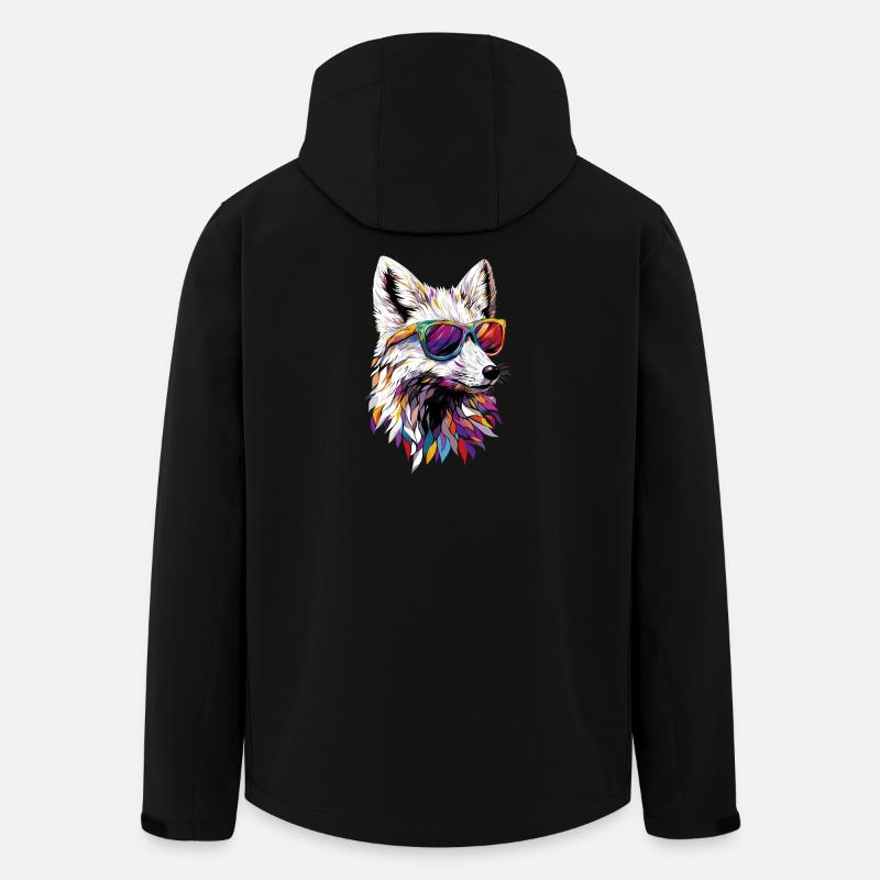 Polarfuchs Schneefuchs Eisfuchs Süßer Weißer Fuchs - Recycelte Männer Softshell-Jacke von Stanley/Stella - Schwarz