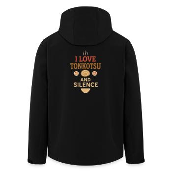 Ramen Bar Echte Ramen Tonkotsu Brühe - Recycelte Männer Softshell-Jacke von Stanley/Stella - Schwarz - Hinten - AI Model Male 185 light (185cm)