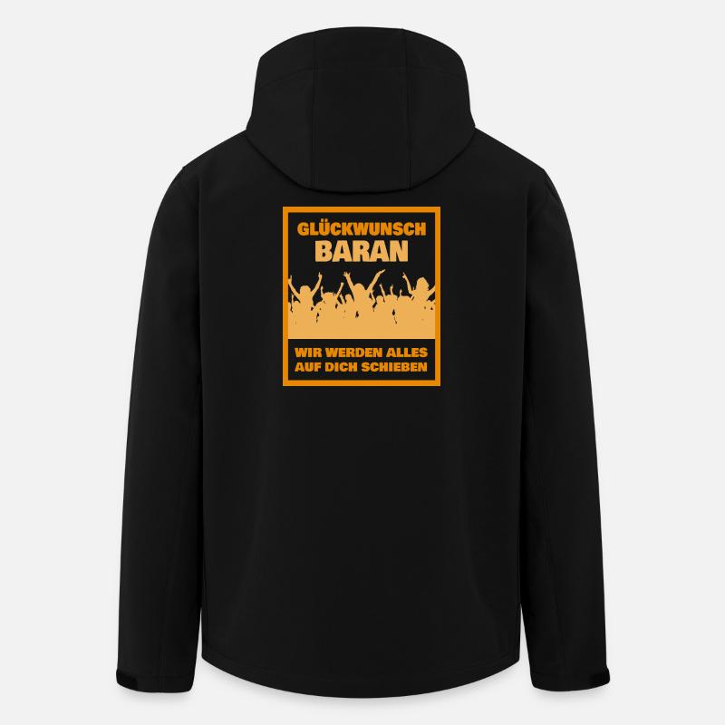 Baran - Veste softshell homme en polyester recyclé Stanley/Stella - noir