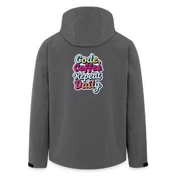 Code Sleep Debug Repeat Programmer Shirt - Veste softshell homme en polyester recyclé Stanley/Stella - noir - Dos - AI Model Male 185 light (185cm)