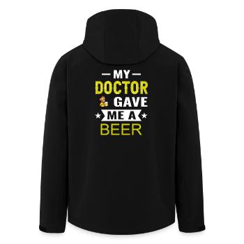 Doktor Bier - Recycelte Männer Softshell-Jacke von Stanley/Stella - Schwarz - Hinten - AI Model Male 185 light (185cm)