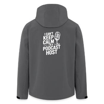 I Can't Keep Calm I'm a Podcast Host - Men’s Recycled Softshell Jacket by Stanley/Stella - black - Back - AI Model Male 185 light (185cm)