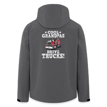 Grandfathers drive trucks - Men’s Recycled Softshell Jacket by Stanley/Stella - black - Back - AI Model Male 185 light (185cm)