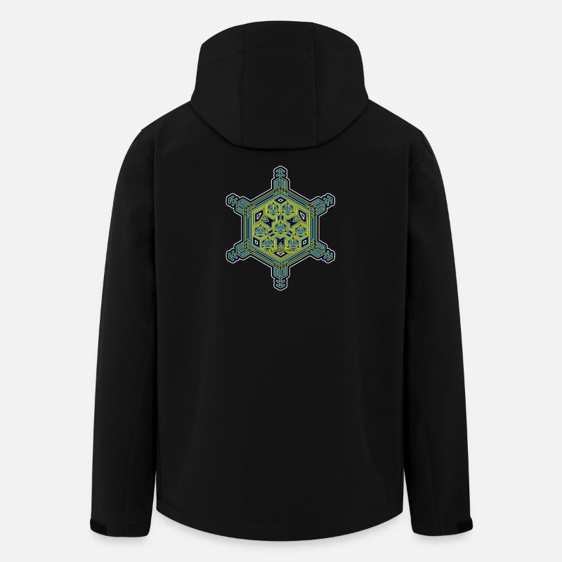 Fractal Evolution Yoga Meditation Festival Wear - Recycelte Männer Softshell-Jacke von Stanley/Stella - Schwarz
