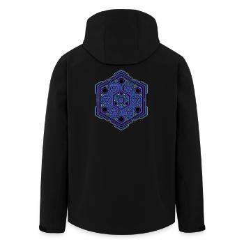 Yoga méditation de géométrie Mandala Wear Festival - Veste softshell homme en polyester recyclé Stanley/Stella - noir - Dos - AI Model Male 185 light (185cm)