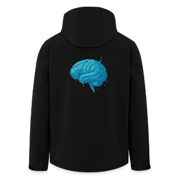Série Brain – Blue Brain Creative Design - Veste softshell homme en polyester recyclé Stanley/Stella - noir - Dos - AI Model Male 185 light (185cm)