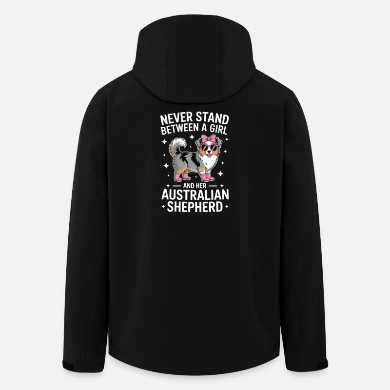 Australian Shepherd Saying Shepherd Gift - Men’s Recycled Softshell Jacket by Stanley/Stella - black