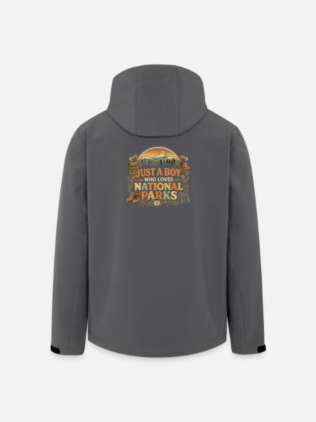 Boy Loves National Parks – Nature Adventure - Men’s Recycled Softshell Jacket by Stanley/Stella - black
