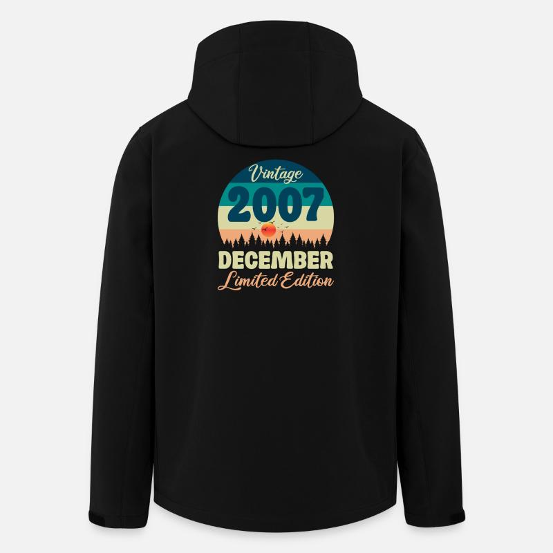 Anniversaire Décembre 2007 Cadeau D'anniversaire  - Veste softshell homme en polyester recyclé Stanley/Stella - noir