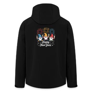 Happy New Year Gnome Fireworks Celebration - Men’s Recycled Softshell Jacket by Stanley/Stella - black - Back - AI Model Male 185 light (185cm)