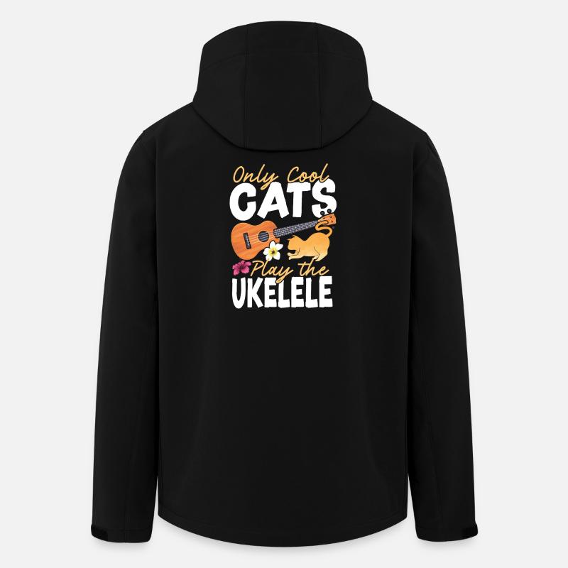 Hawaiian Ukulele Uke Cat Only Cool - Recycelte Männer Softshell-Jacke von Stanley/Stella - Schwarz
