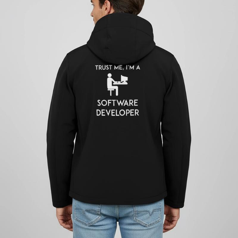 Trust Me I'm a Software Developer Men’s Recycled Softshell Jacket by Stanley/Stella