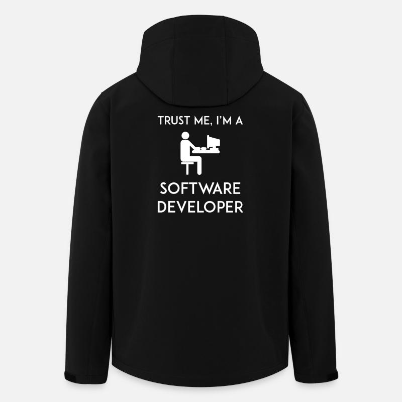 Trust Me I'm a Software Developer - Men’s Recycled Softshell Jacket by Stanley/Stella - black