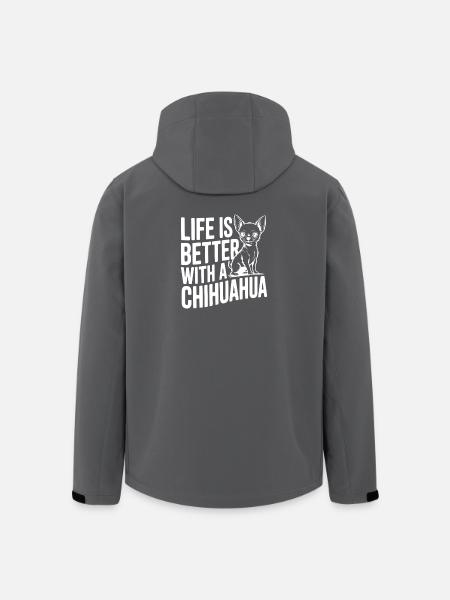 Life is Better with a Chihuahua - Men’s Recycled Softshell Jacket by Stanley/Stella - black