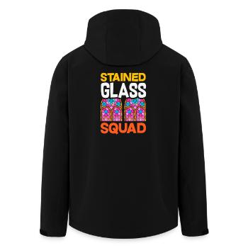 Stained Glass Art Stained Glass Artist - Men’s Recycled Softshell Jacket by Stanley/Stella - black - Back - AI Model Male 185 light (185cm)