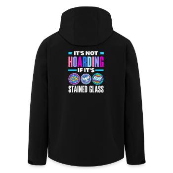 Stained Glass Art Stained Glass Artist - Men’s Recycled Softshell Jacket by Stanley/Stella - black - Back - AI Model Male 185 light (185cm)
