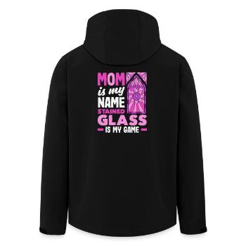 Stained Glass Art Stained Glass Artist - Men’s Recycled Softshell Jacket by Stanley/Stella - black - Back - AI Model Male 185 light (185cm)