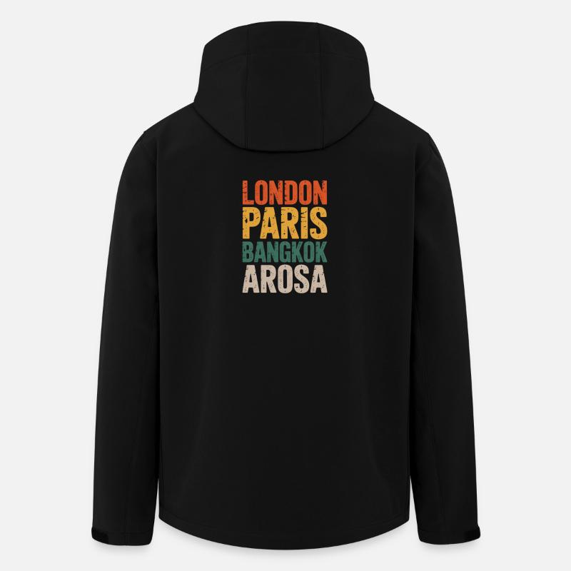 Arosa - Recycelte Männer Softshell-Jacke von Stanley/Stella - Schwarz