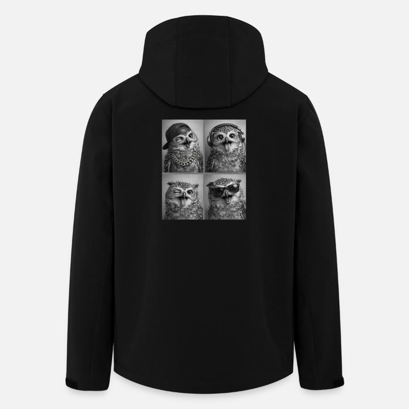 Hibou - Veste softshell homme en polyester recyclé Stanley/Stella - noir