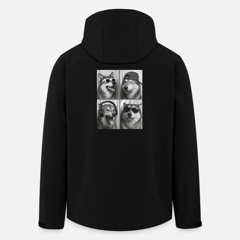Wolf - Recycelte Männer Softshell-Jacke von Stanley/Stella - Schwarz