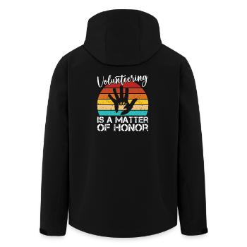 Volunteer Appreciation Is A Matter Of Honor - Men’s Recycled Softshell Jacket by Stanley/Stella - black - Back - AI Model Male 185 light (185cm)