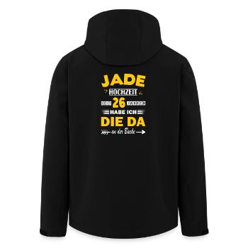 Mariage Jade 26e anniversaire de mariage mari - Veste softshell homme en polyester recyclé Stanley/Stella - noir - Dos - AI Model Male 185 light (185cm)