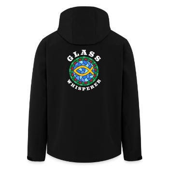 Stained Glass Art Stained Glass Artist - Men’s Recycled Softshell Jacket by Stanley/Stella - black - Back - AI Model Male 185 light (185cm)