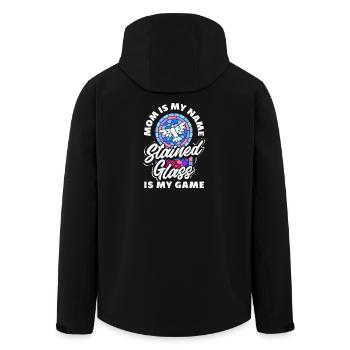 Stained Glass Art Stained Glass Artist - Men’s Recycled Softshell Jacket by Stanley/Stella - black - Back - AI Model Male 185 light (185cm)