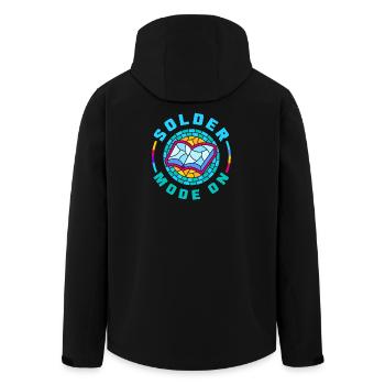 Buntglas-kunst Buntglas-künstler - Recycelte Männer Softshell-Jacke von Stanley/Stella - Schwarz - Hinten - AI Model Male 185 light (185cm)