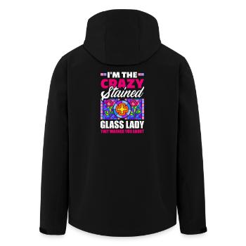 Stained Glass Art Stained Glass Artist - Men’s Recycled Softshell Jacket by Stanley/Stella - black - Back - AI Model Male 185 light (185cm)