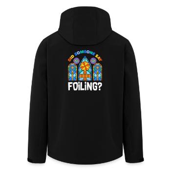 Stained Glass Art Stained Glass Artist - Men’s Recycled Softshell Jacket by Stanley/Stella - black - Back - AI Model Male 185 light (185cm)