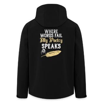 Là où les mots manquent, ma poésie parle de design - Veste softshell homme en polyester recyclé Stanley/Stella - noir - Dos - AI Model Male 185 light (185cm)
