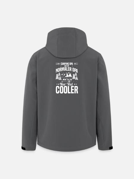 Camping Opa Viel Cooler - Recycelte Männer Softshell-Jacke von Stanley/Stella - Schwarz