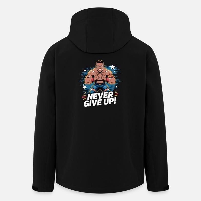 Ne jamais abandonner le héros lutteur - Veste softshell homme en polyester recyclé Stanley/Stella - noir