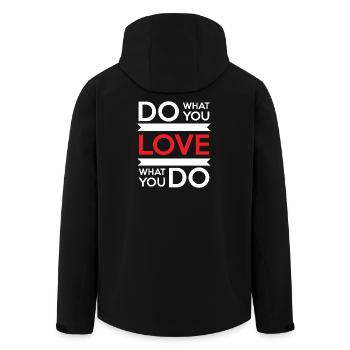 Fais ce que tu aimes, aime ce que tu fais - Veste softshell homme en polyester recyclé Stanley/Stella - noir - Dos - AI Model Male 185 light (185cm)