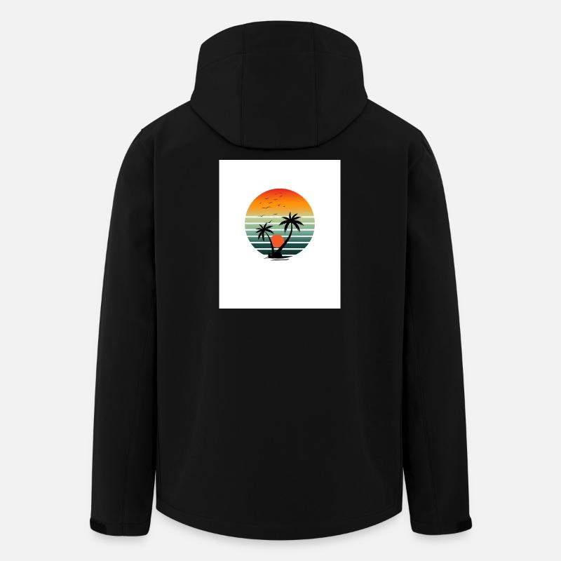 Sunset on palm island - Men’s Recycled Softshell Jacket by Stanley/Stella - black