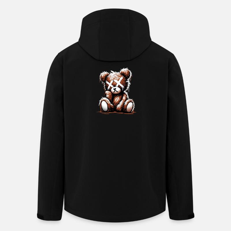 Broken Sad Teddy Graffiti Art - Men’s Recycled Softshell Jacket by Stanley/Stella - black