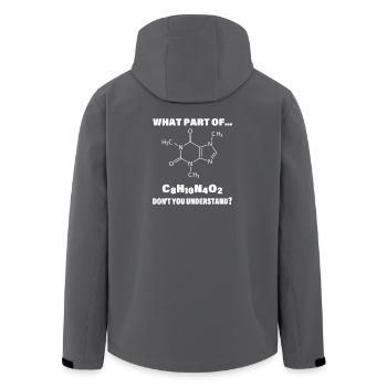 Caffeine Molecule Meme: Do You Understand? - Men’s Recycled Softshell Jacket by Stanley/Stella - black - Back - AI Model Male 185 light (185cm)