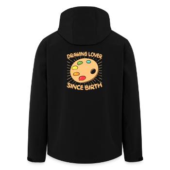 Artist Painter Graphic Lover Since Birth Art Gifts - Recycelte Männer Softshell-Jacke von Stanley/Stella - Schwarz - Hinten - AI Model Male 185 light (185cm)