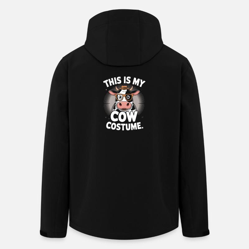Cow Costume Saying Illustration - Men’s Recycled Softshell Jacket by Stanley/Stella - black
