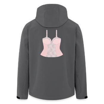Corsage corset rose en dentelle - Veste softshell homme en polyester recyclé Stanley/Stella - noir - Dos - AI Model Male 185 light (185cm)